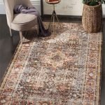 Lotus 0073 Vintage Digital Print Washable Area Rug
