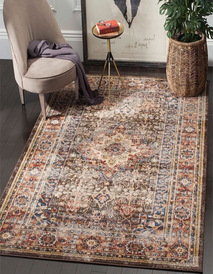 Lotus 0073 Vintage Digital Print Washable Area Rug Lotus 0073 Vintage Digital Print Washable Area Rug