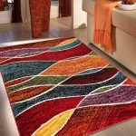 Lotus 1949 Modern Digital Print Washable Living Room Rug