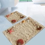 Lotus 3008-03 Modern Digital Print Washable Bathroom Mat Set