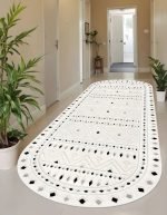 Lotus 4213 Modern Digital Print Rounded Washable Runner Rug