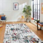 Lotus 4257 Modern Dijital Baskı Yıkanabilir Halı