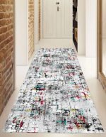 Lotus 4257 Modern Digital Print Washable Runner Rug