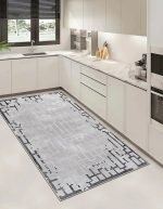 Lotus 4258 Modern Digital Print Washable Kitchen Rug