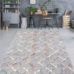 Lotus 4265 Modern Digital Print Washable Area Rug