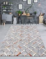 Lotus 4265 Modern Digital Print Washable Area Rug