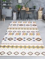 Lotus 4287 Modern Digital Print Washable Living Room Rug