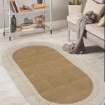 Lotus 4292 Modern Dijital Baskı Yıkanabilir Oval Halı