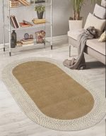 Lotus 4292 Modern Dijital Baskı Yıkanabilir Oval Halı