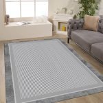 Lotus 4328 Gray Modern Digital Print Washable Area Rug