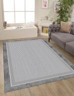 Lotus 4328 Gray Modern Digital Print Washable Area Rug
