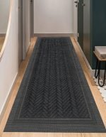 Lotus 4330 Black Modern Digital Print Washable Area Rug