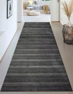 Lotus 4333 Black Modern Digital Print Washable Area Rug