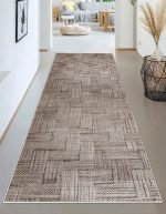 Lotus 4336 Brown Modern Digital Print Washable Area Rug