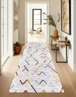 Lotus 4338 Modern Digital Print Washable Runner Rug