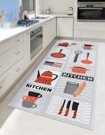 Lotus 4341 Digital Print Washable Kitchen Rug