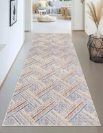 Lotus 4342 Modern Digital Print Washable Runner Rug