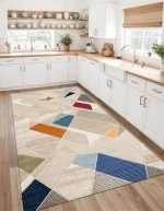 Lotus 4343 Modern Digital Print Washable Kitchen Rug