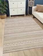 Lotus 4346 Beige Modern Digital Print Washable Area Rug