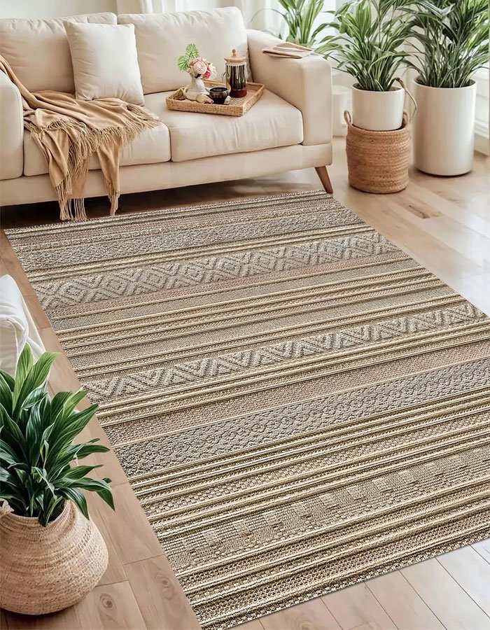 Lotus 4346 Brown Modern Digital Print Washable Area Rug Lotus 4346 Brown Modern Digital Print Washable Area Rug