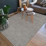 Lotus 4355 Gray Modern Digital Print Washable Living Room Rug