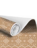 Lotus 4371 Beige Scandinavian Digital Print Washable Rug