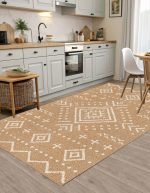 Lotus 4371 Beige Scandinavian Digital Print Washable Area Rug