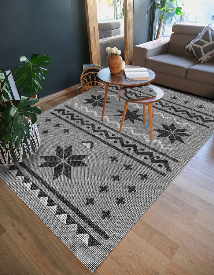 Lotus 4372 Gray Modern Digital Print Washable Area Rug Lotus 4372 Gray Modern Digital Print Washable Area Rug