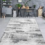 Lotus 4385 Gray Modern Digital Print Washable Living Room Rug