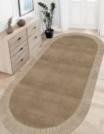Lotus 4421 Brown Modern Digital Print Washable Area Rug