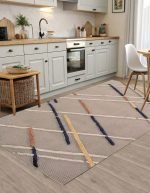 Lotus 4426 Brown Modern Digital Print Washable Rectangle Kitchen Rug