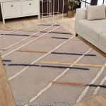 Lotus 4426 Brown Modern Digital Print Washable Rectangle Living Room Rug
