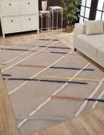 Lotus 4426 Brown Modern Digital Print Washable Rectangle Living Room Rug