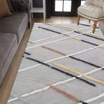Lotus 4426 Gray Modern Digital Print Washable Living Room Rug