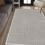 Lotus 4434 Gray Modern Digital Print Washable Living Room Rug