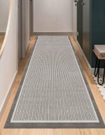 Lotus 4434 Gray Modern Digital Print Washable Rectangle Runner Rug