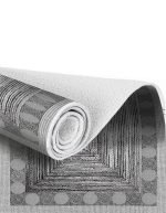 Lotus 5116 Gray Modern Digital Print Washable Rectangle Area Rug