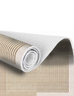 Lotus 5122 Beige Modern Digital Print Washable Area Rug