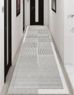 Lotus 5122 Gray Modern Digital Print Washable Rectangle Runner Rug
