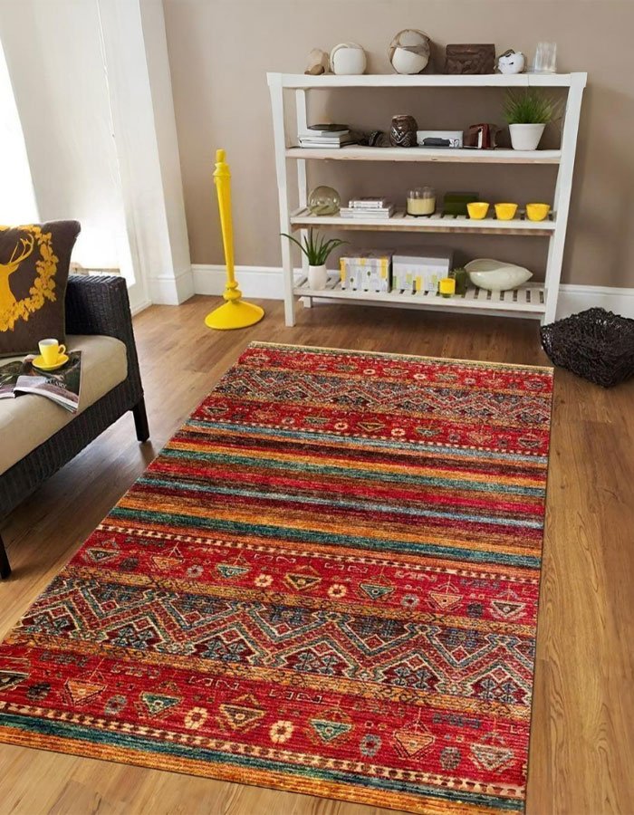 lotus-6124-rectangle-living-room-rug Lotus 6124 Ethnic Digital Print Washable Area Rug