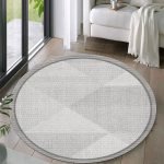 Lotus 8112 Gri Modern Dijital Baskı Yıkanabilir Halı